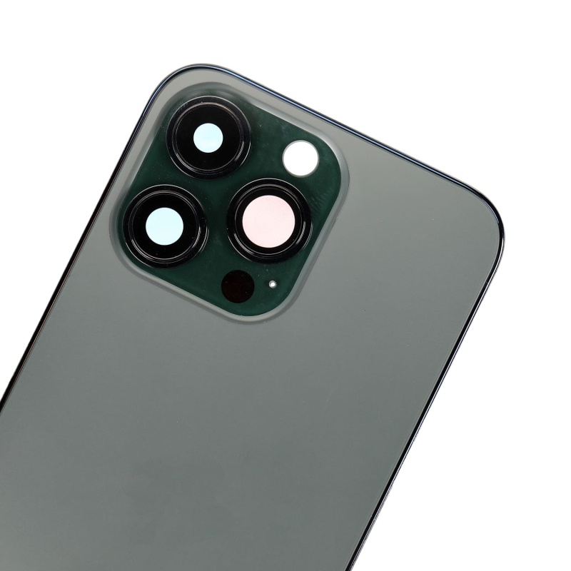 Back Housing W/ Small Components Pre-Installed Compatible For iPhone 13 Pro (International Version) (Used OEM Pull: Grade C) (Alpine Green)