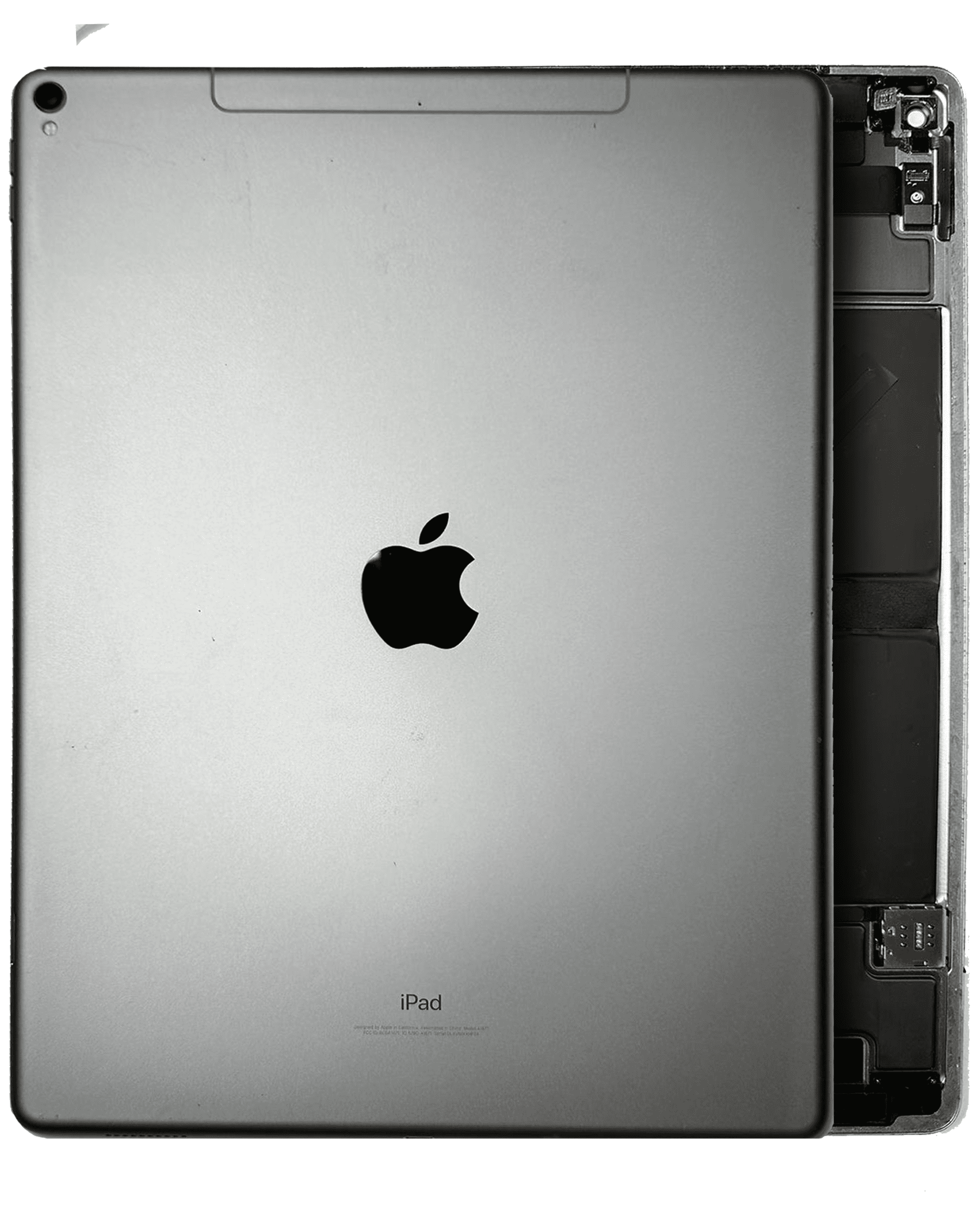 Back Housing W/ Small Components Pre-Installed Compatible For iPad Pro 12.9 2nd Gen (WIFI cellular) (Used OEM Pull: Grade C) (Space Gray)