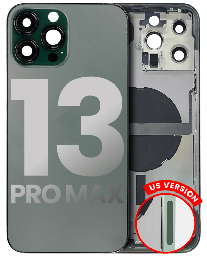 Back Housing W/ Small Components Pre-Installed Compatible For iPhone 13 Pro Max (US Version) (Used OEM Pull: Grade C) (Alpine Green)