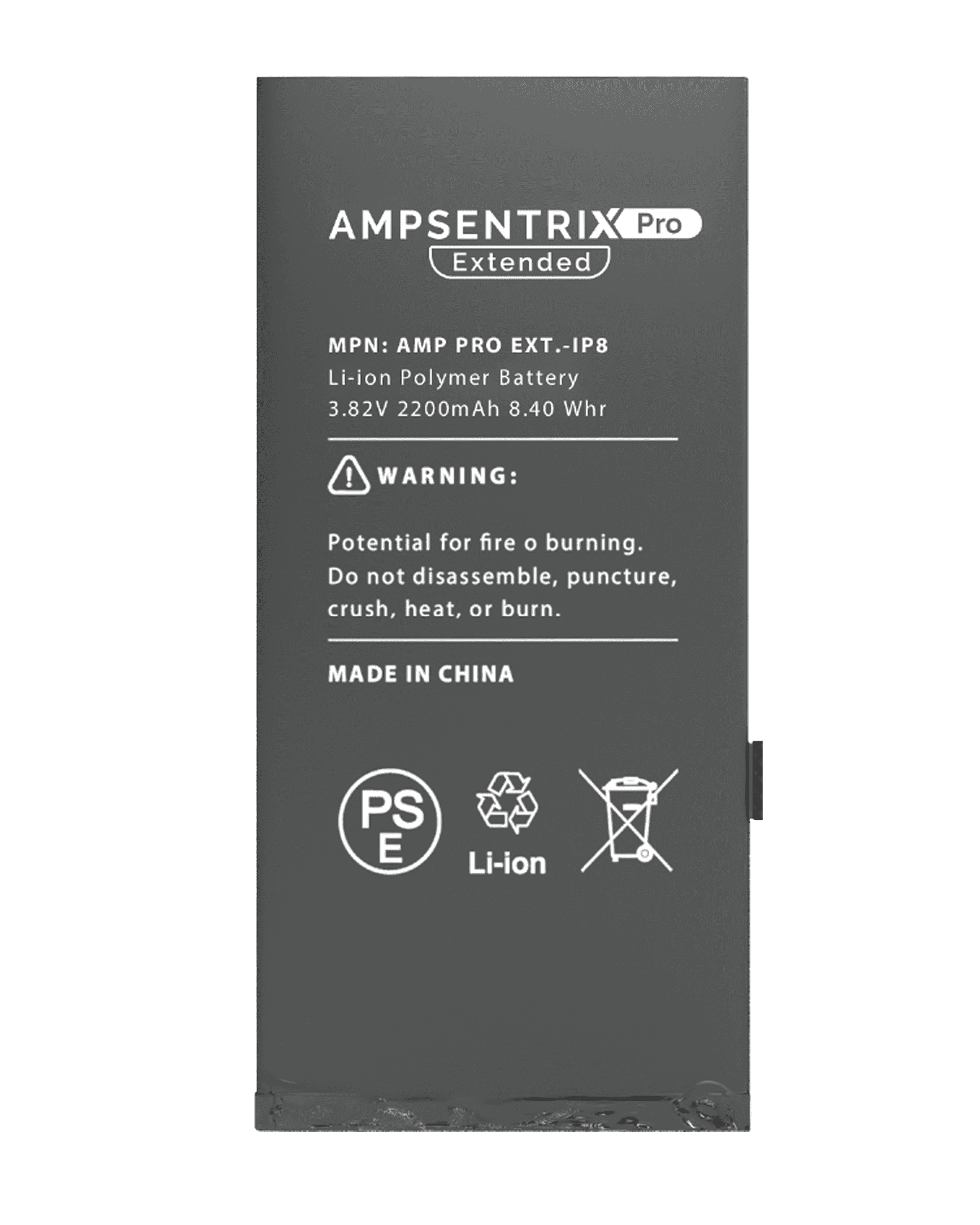 Extended Capacity Replacement Battery Compatible For iPhone 8 (AmpSentrix Pro Extended)