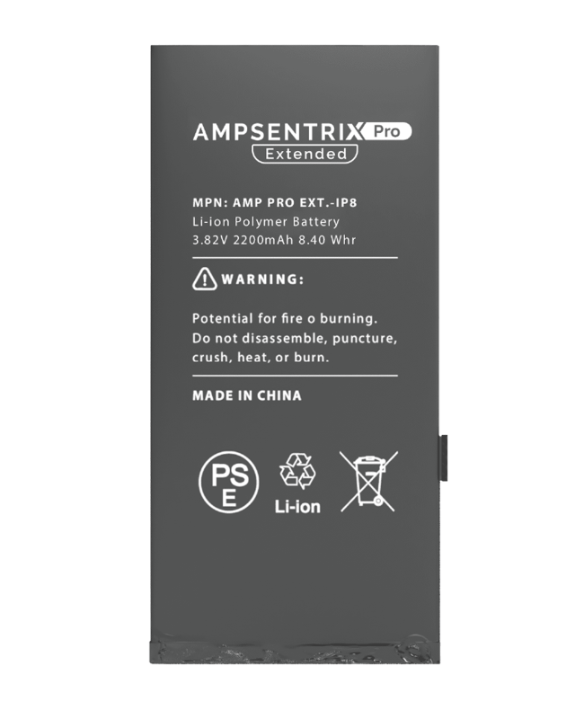 Extended Capacity Replacement Battery Compatible For iPhone 8 (AmpSentrix Pro Extended)