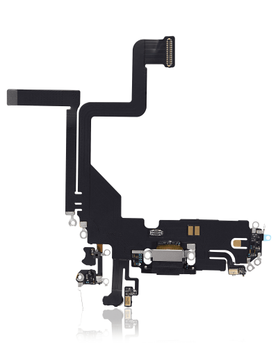 Charging Port Flex Cable Compatible For iPhone 14 Pro (Aftermarket Plus) (Space Black)
