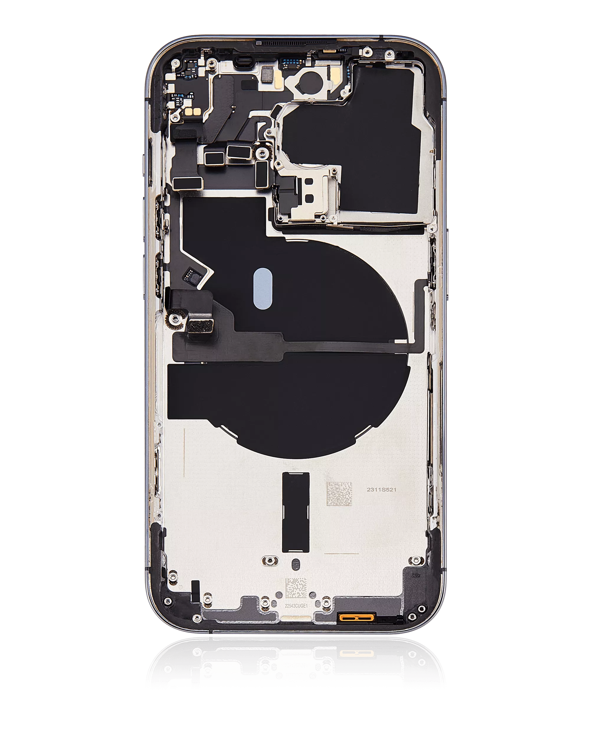 Back Housing W/ Small Pre-Installed Compatible For iPhone 14 Pro (U.S Version) (Used OEM Pull: Grade C) (Deep Purple)