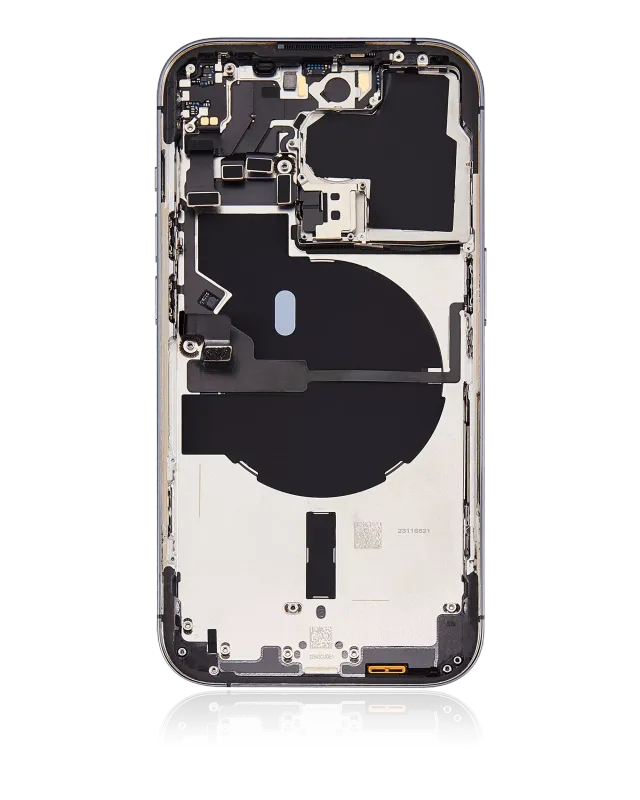 Back Housing W/ Small Pre-Installed Compatible For iPhone 14 Pro (U.S Version) (Used OEM Pull: Grade C) (Deep Purple)