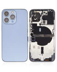 Back Housing W/ Small Components Pre-Installed Compatible For iPhone 13 Pro (No Logo) (Aftermarket Plus) (International Version) (Sierra Blue)