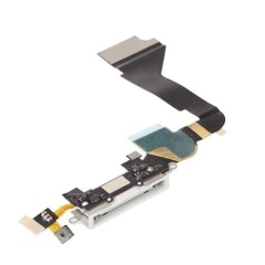 Charging Port Cable Compatible For iPhone 4 (GSM) (White)