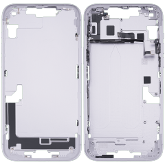 Mid-Frame Housing With Power And Volume Button Compatible For iPhone 14 Plus (US Version) (Used OEM Pull: Grade B) (Purple)