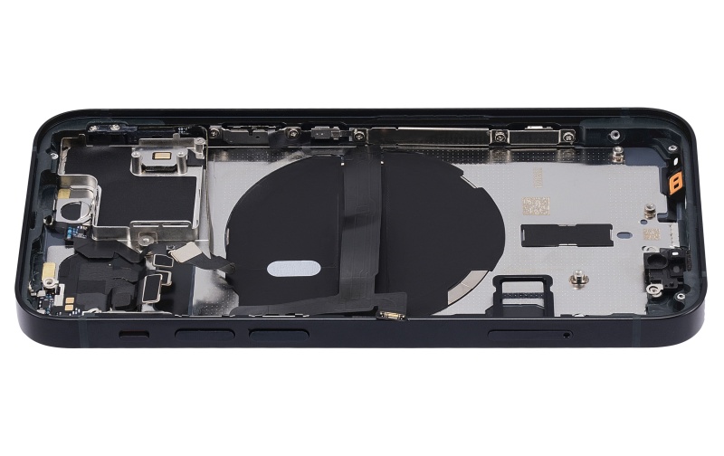 Back Housing W/ Small Components Pre-Installed Compatible For iPhone 13 Mini (US Version) (No Logo) (Aftermarket Plus) (Midnight)