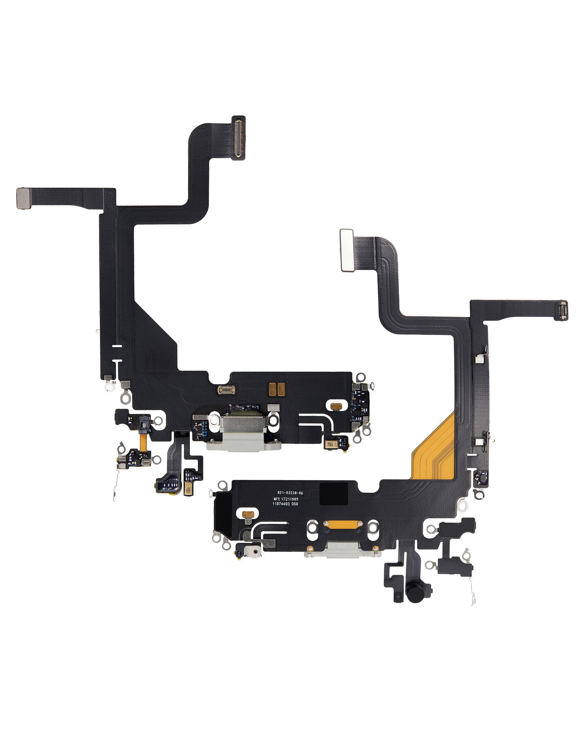 Charging Port Flex Cable Compatible For iPhone 13 Pro (Used OEM Pull) (Silver)