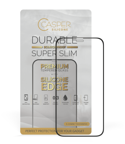 Casper Silicone Tempered Glass Compatible For iPhone 12 Mini (Retail Pack) (Clear)