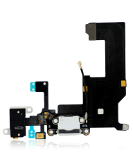 Charging Port Flex Cable Compatible For iPhone 5 (Silver)