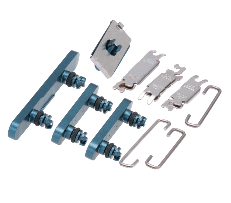 Hard Buttons (Power / Volume / Switch) Compatible For iPhone 13 / 13 Mini (Blue)