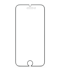 Casper Silicone Tempered Glass Compatible For iPhone 6 Plus / 6S Plus / 7 Plus / 8 Plus (Retail Pack) (Clear)