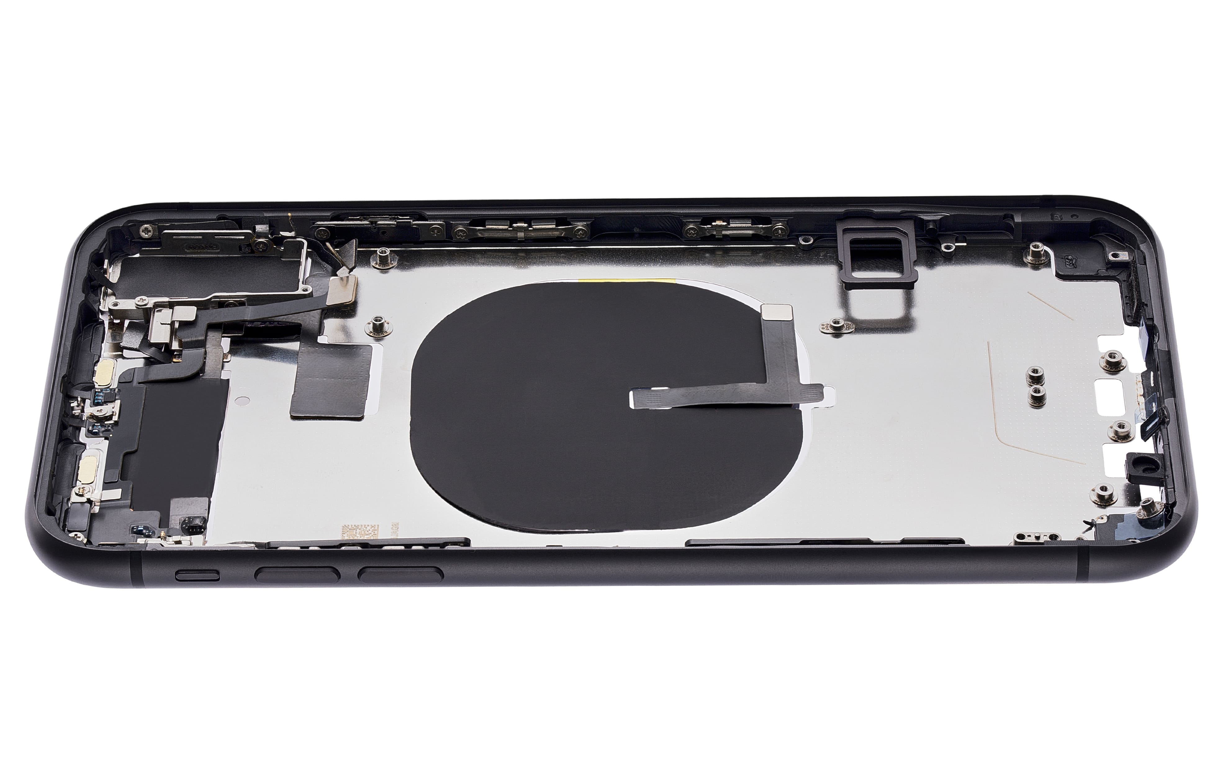 Back Housing W/ Small Components Pre-Installed (Without Back Cover) Compatible For iPhone 11 (Black)