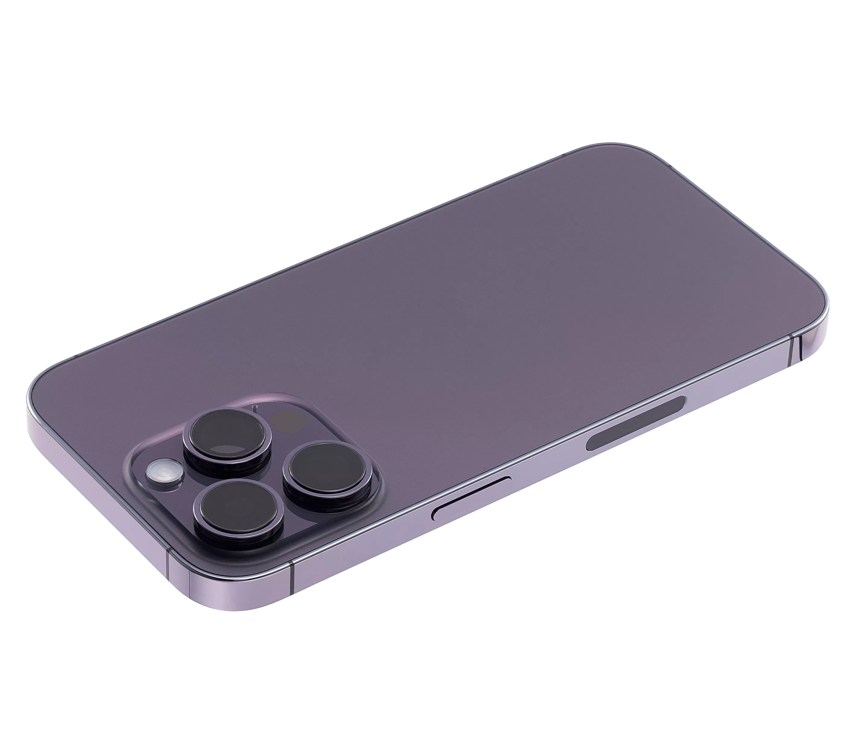 Back Housing W/ Small Pre-Installed Compatible For iPhone 14 Pro (U.S Version) (Used OEM Pull: Grade C) (Deep Purple)