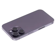 Back Housing W/ Small Pre-Installed Compatible For iPhone 14 Pro (U.S Version) (Used OEM Pull: Grade C) (Deep Purple)