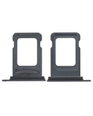Dual Sim Card Tray Compatible For iPhone 13 (Midnight)