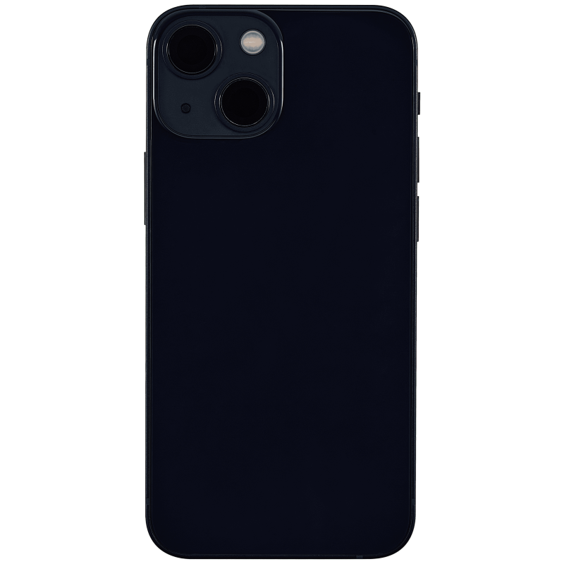 Back Housing W/ Small Components Pre-Installed Compatible For iPhone 13 Mini (International Version) (Used OEM Pull: Grade C) (Midnight)