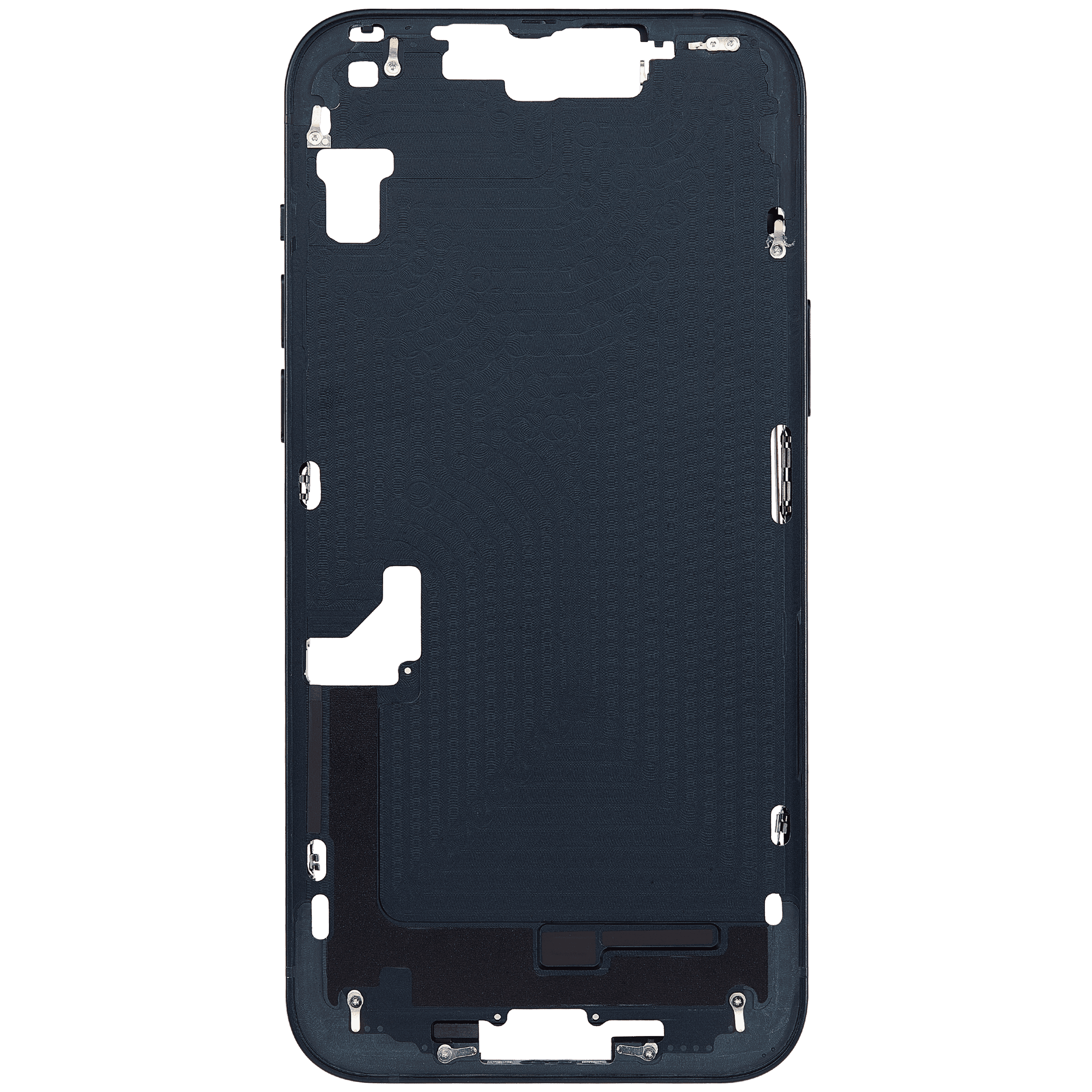 Mid-Frame Housing With Power And Volume Button Compatible For iPhone 14 Plus (US Version) (Aftermarket Plus) (Midnight)