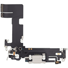 Charging Port Flex Cable Compatible For iPhone 13 (Used OEM Pull) (Starlight)