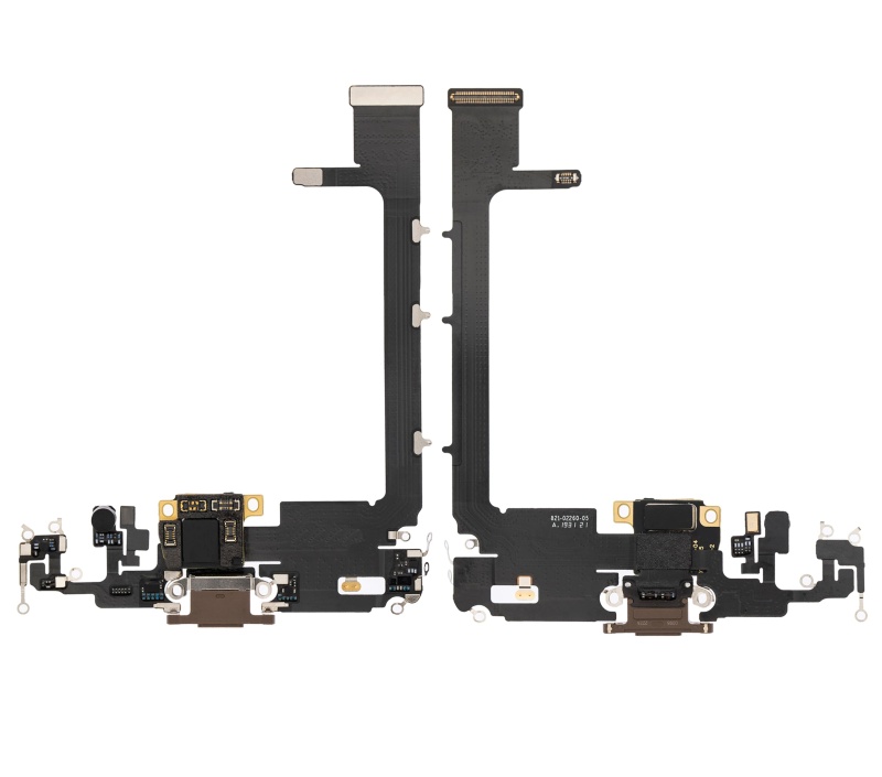 Charging Port Flex Cable With Board Compatible For iPhone 11 Pro Max (Premium) (Gold)