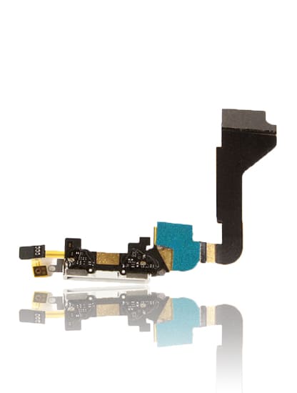 Charging Port Cable Compatible For iPhone 4 (GSM) (White)