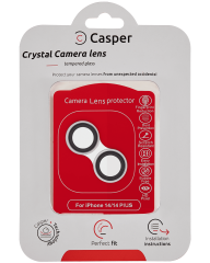Casper Camera Lens Protector Compatible For iPhone 14 / 14 Plus (Silver) (Clear)