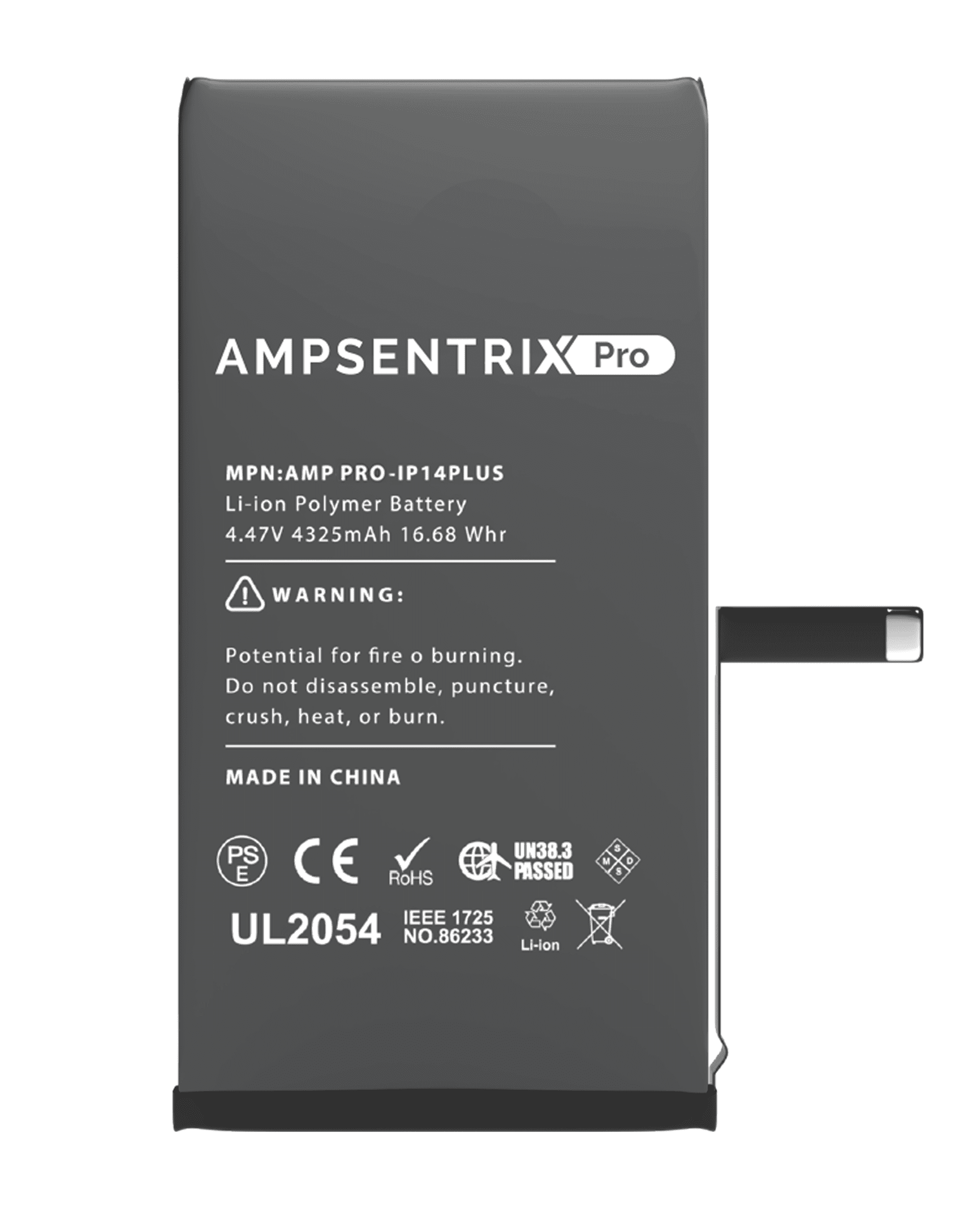 Replacement Battery Compatible For iPhone 14 Plus (AmpSentrix Pro)