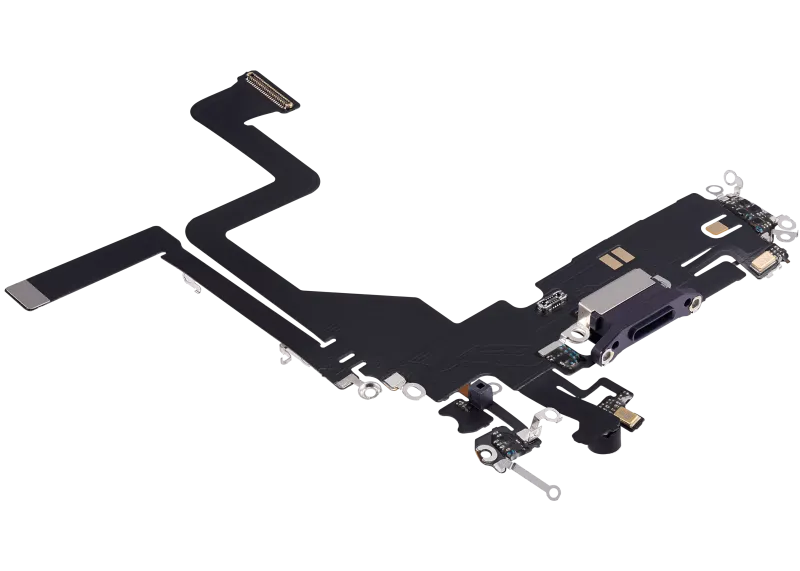Charging Port Flex Cable Compatible For iPhone 14 Pro (Aftermarket Plus) (Deep Purple)
