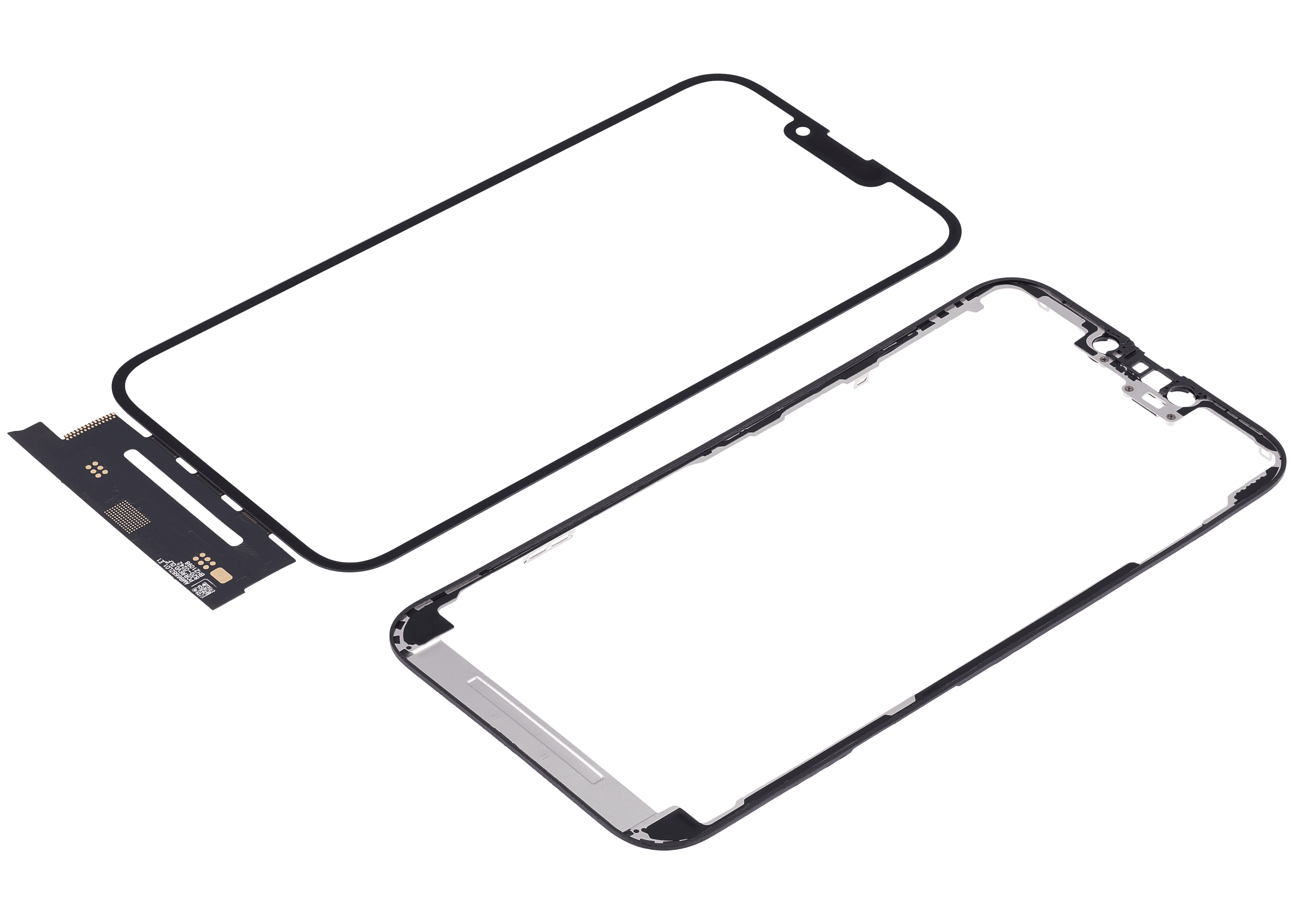 4 in 1 With Frame Included (Front Glass + OCA + Short Touch + OCA Pre-Installed) Compatible For iPhone 13 Pro Max (OCA Master)