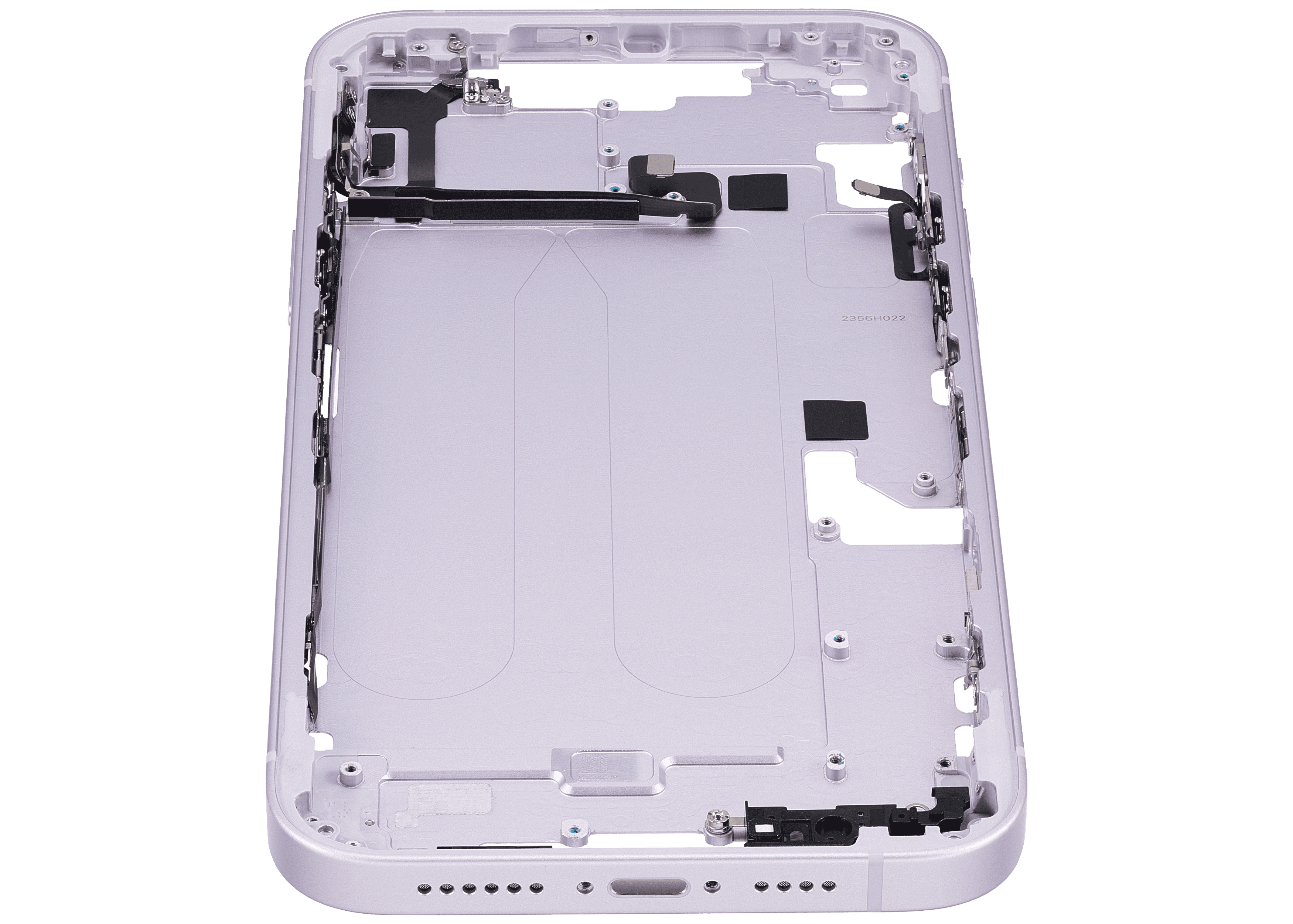 Mid-Frame Housing With Power And Volume Button Compatible For iPhone 14 Plus (International Version) (Used OEM Pull: Grade A) (Purple)