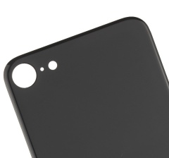 Back Glass With 3M Adhesive Compatible For iPhone 8 / SE (2020) (No Logo / Large Camera Hole) (Space Gray)