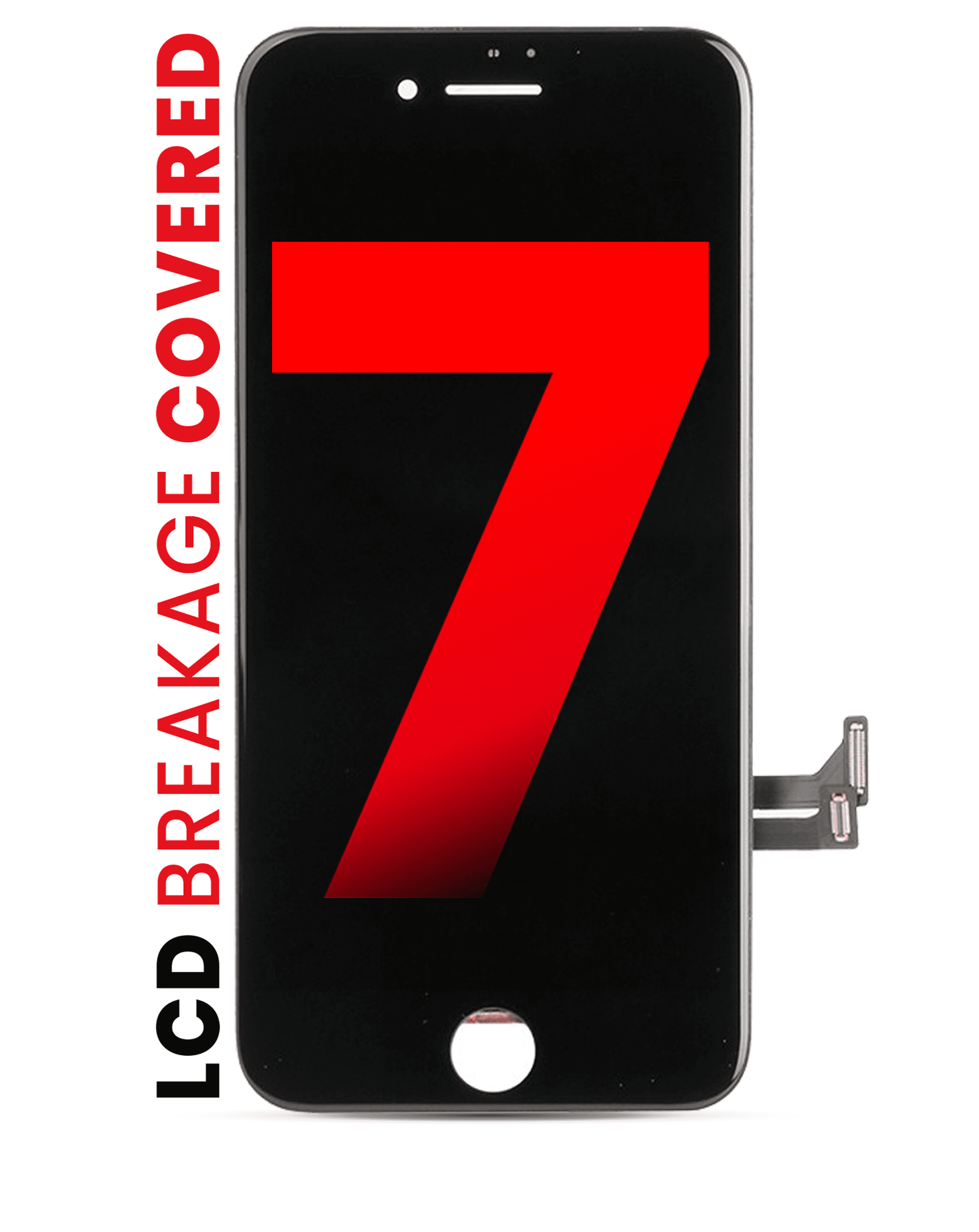 LCD Assembly With Steel Plate Compatible For iPhone 7 (Aftermarket Pro: XO7 Incell) (Black)
