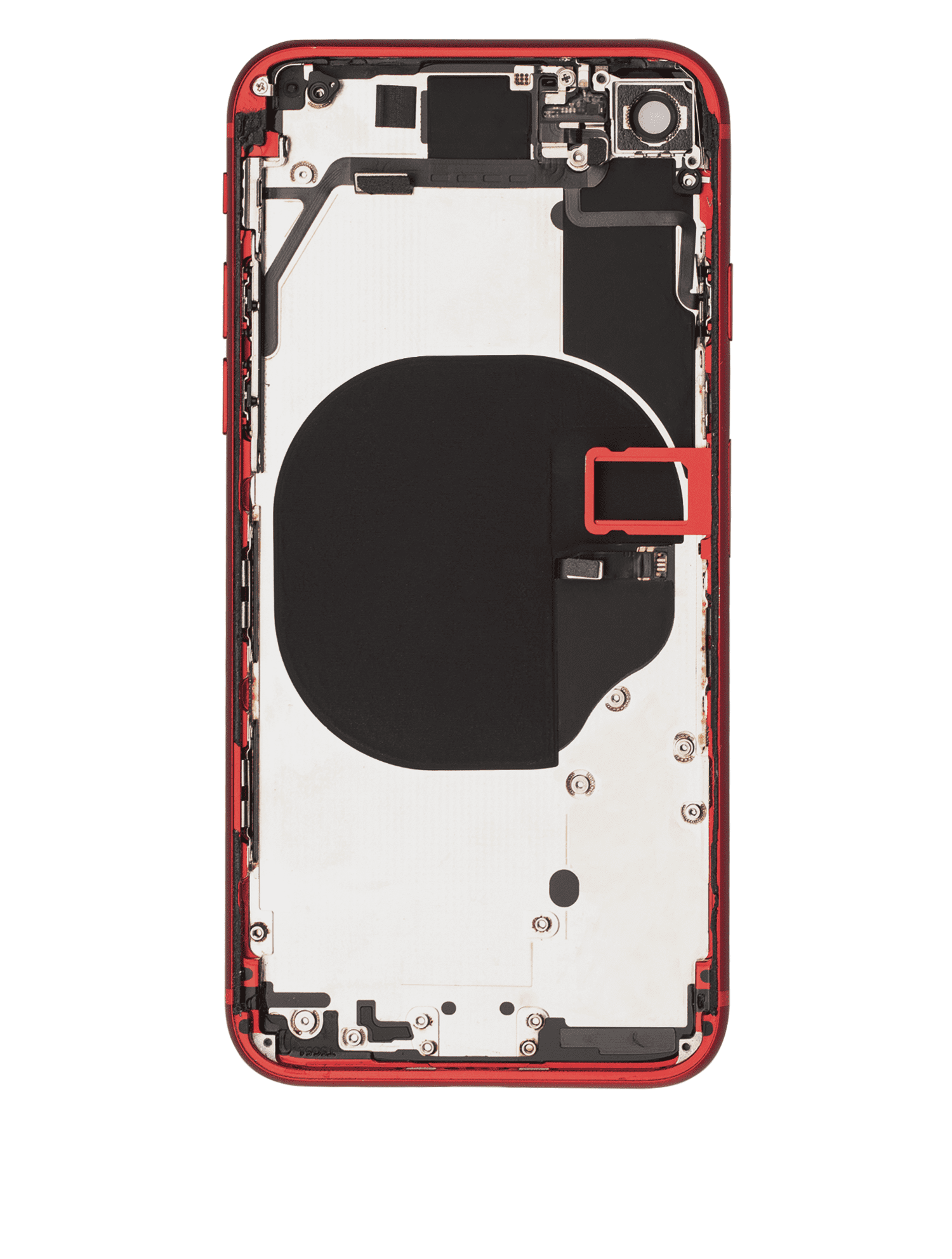 Back Housing W/ Small Components Pre-Installed Compatible For iPhone 8 (Used OEM Pull: Grade B) (Red)