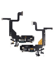 Charging Port Flex Cable Compatible For iPhone 13 Pro (Used OEM Pull) (Alpine Green)