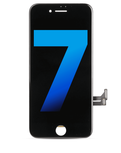 LCD Assembly With Steel Plate Compatible For iPhone 7 (Aftermarket) (Black)