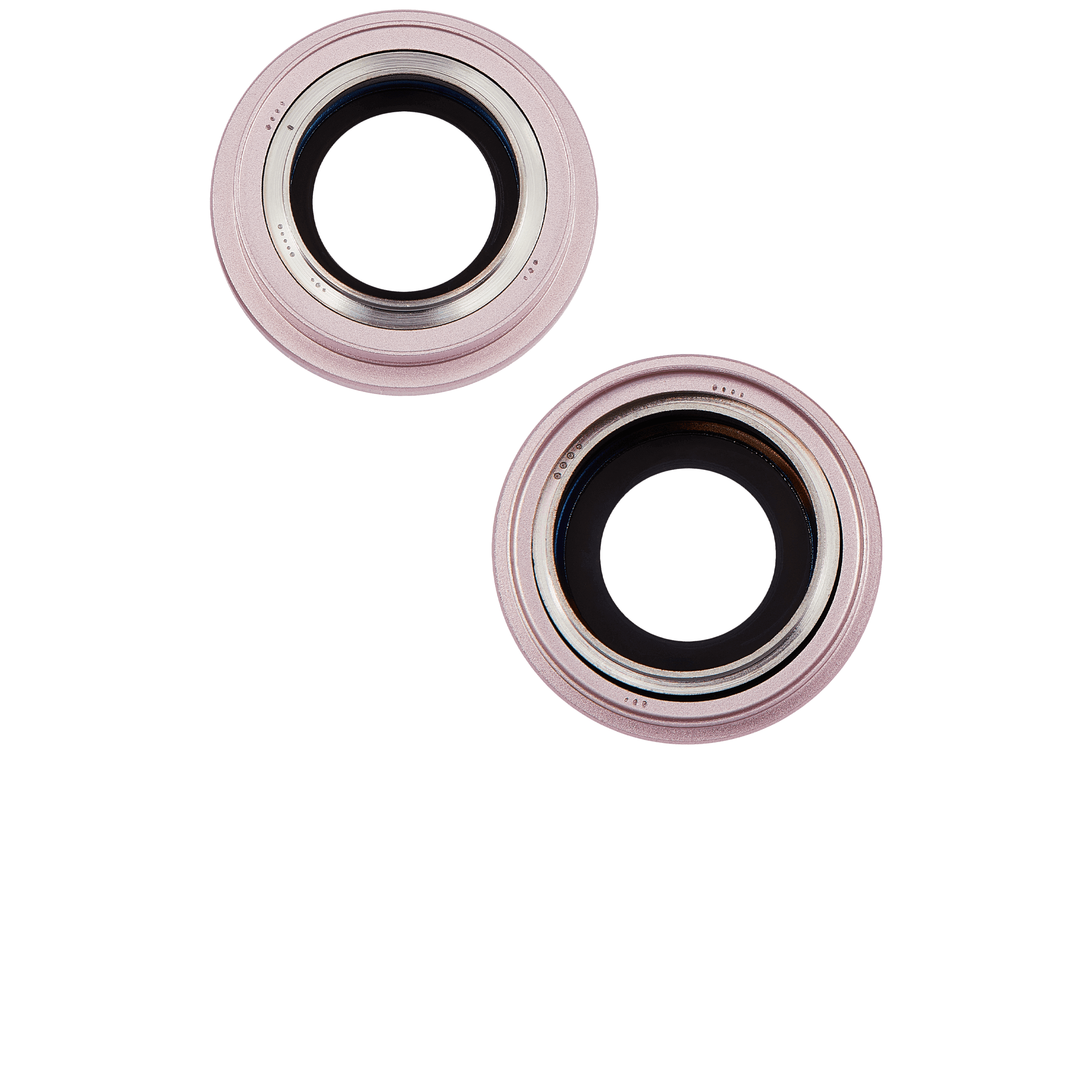 Back Camera Lens With Bracket & Bezel Compatible For iPhone 15 / 15 Plus (2 Piece Set) (Premium) (Pink)