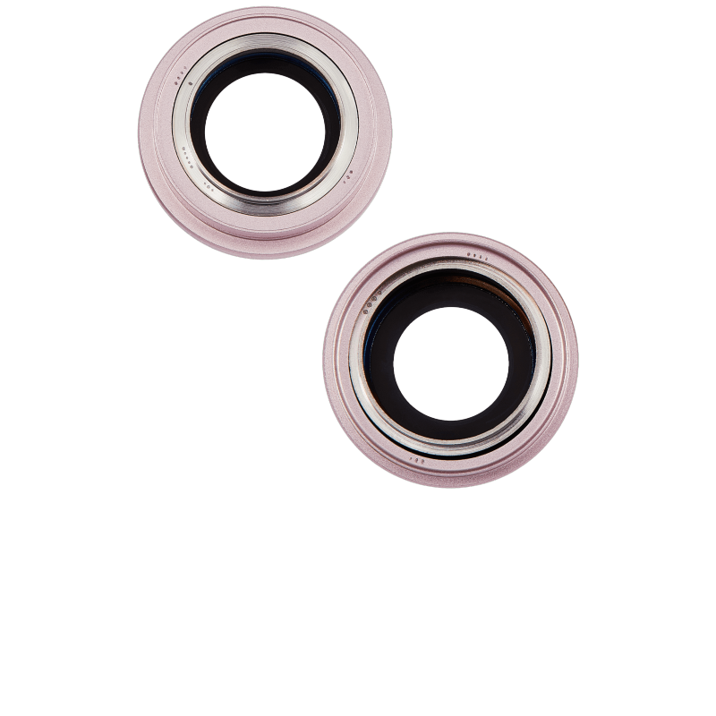 Back Camera Lens With Bracket & Bezel Compatible For iPhone 15 / 15 Plus (2 Piece Set) (Premium) (Pink)