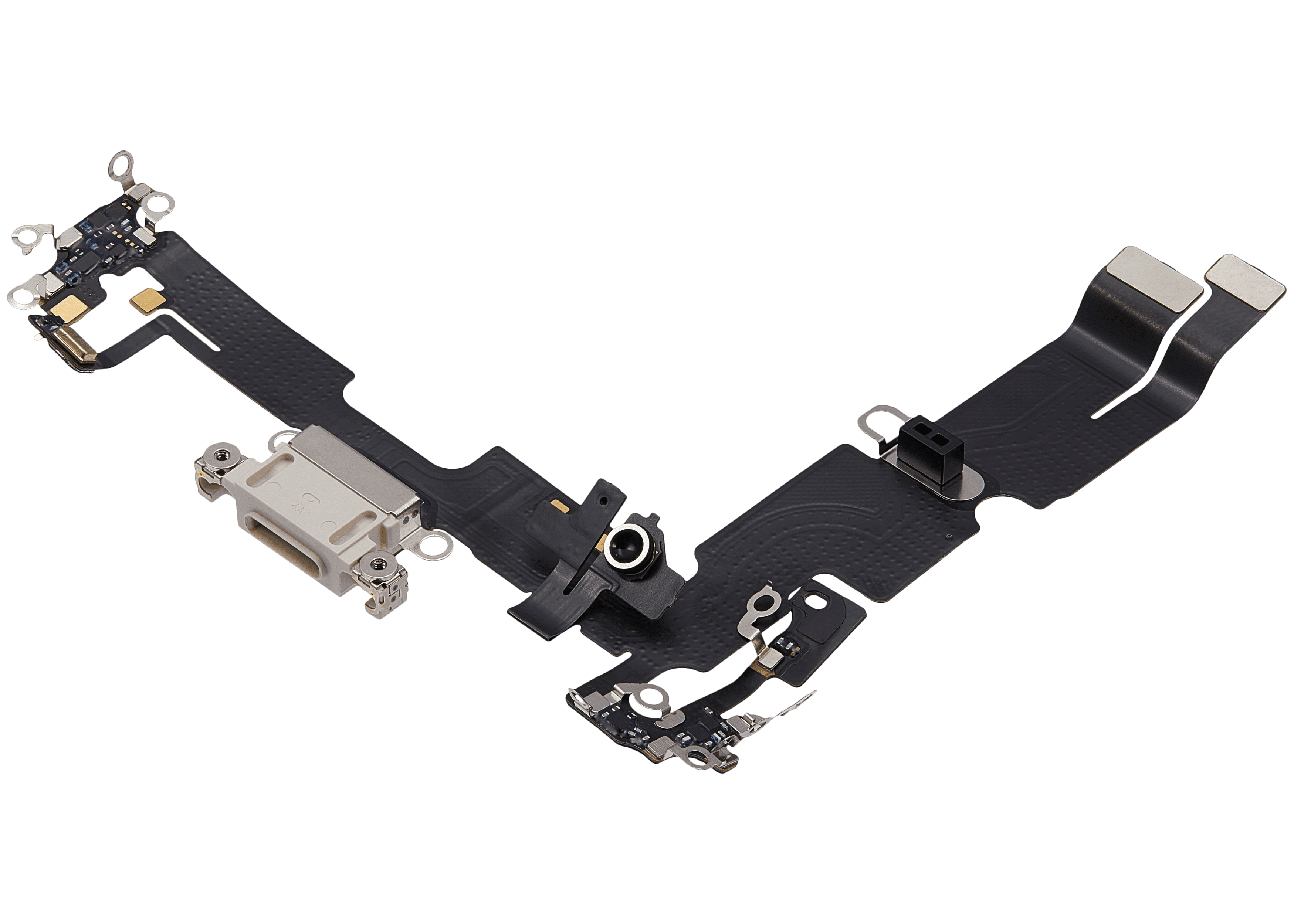 Charging Port Flex Cable Compatible For iPhone 14 Plus (Used OEM Pull) (Starlight)