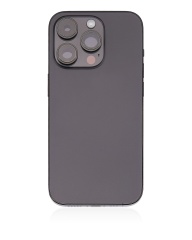 Back Housing W/ Small Pre-Installed Compatible For iPhone 14 Pro (U.S Version) (Used OEM Pull: Grade A) (Space Black)