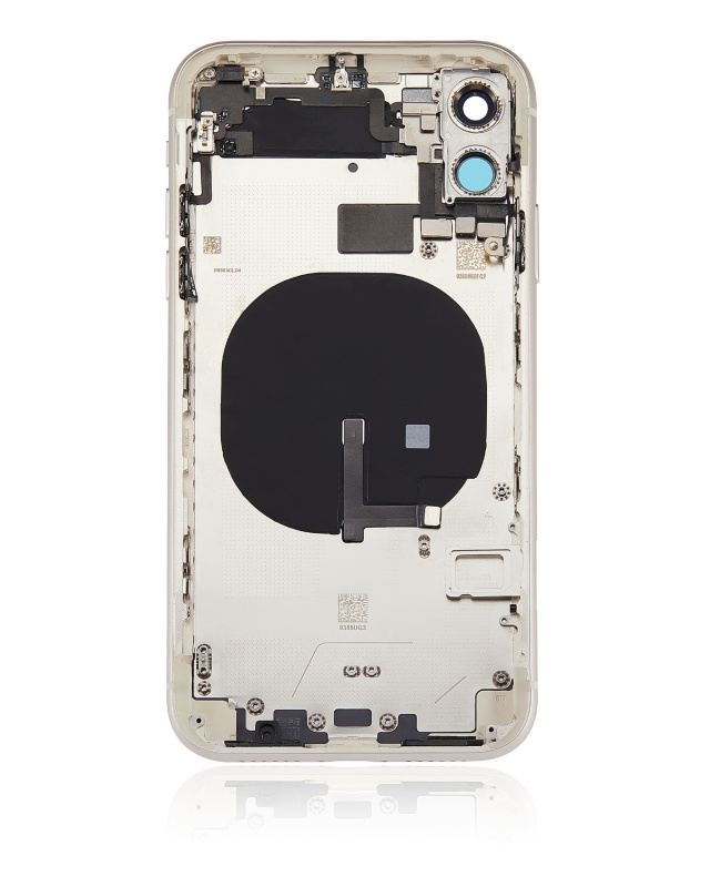 Back Housing W/ Small Components Pre-Installed Compatible For iPhone 11 (No Logo) (Aftermarket Plus) (White)