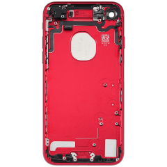 Back Housing W/ Small Components Pre-Installed Compatible For iPhone 7 (Used OEM Pull: Grade A) (Red)
