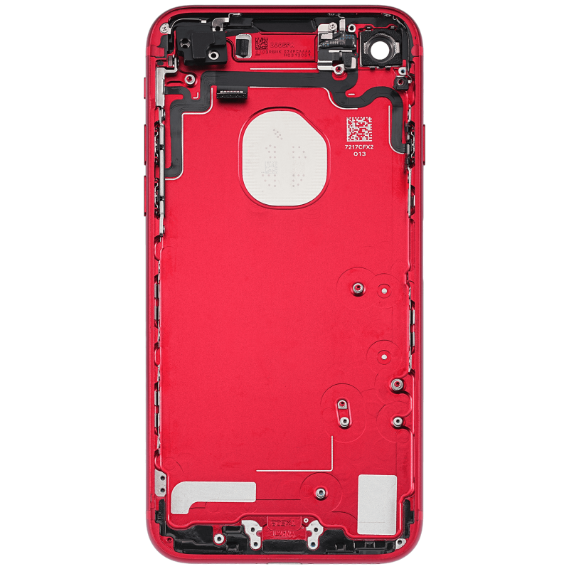 Back Housing W/ Small Components Pre-Installed Compatible For iPhone 7 (Used OEM Pull: Grade A) (Red)