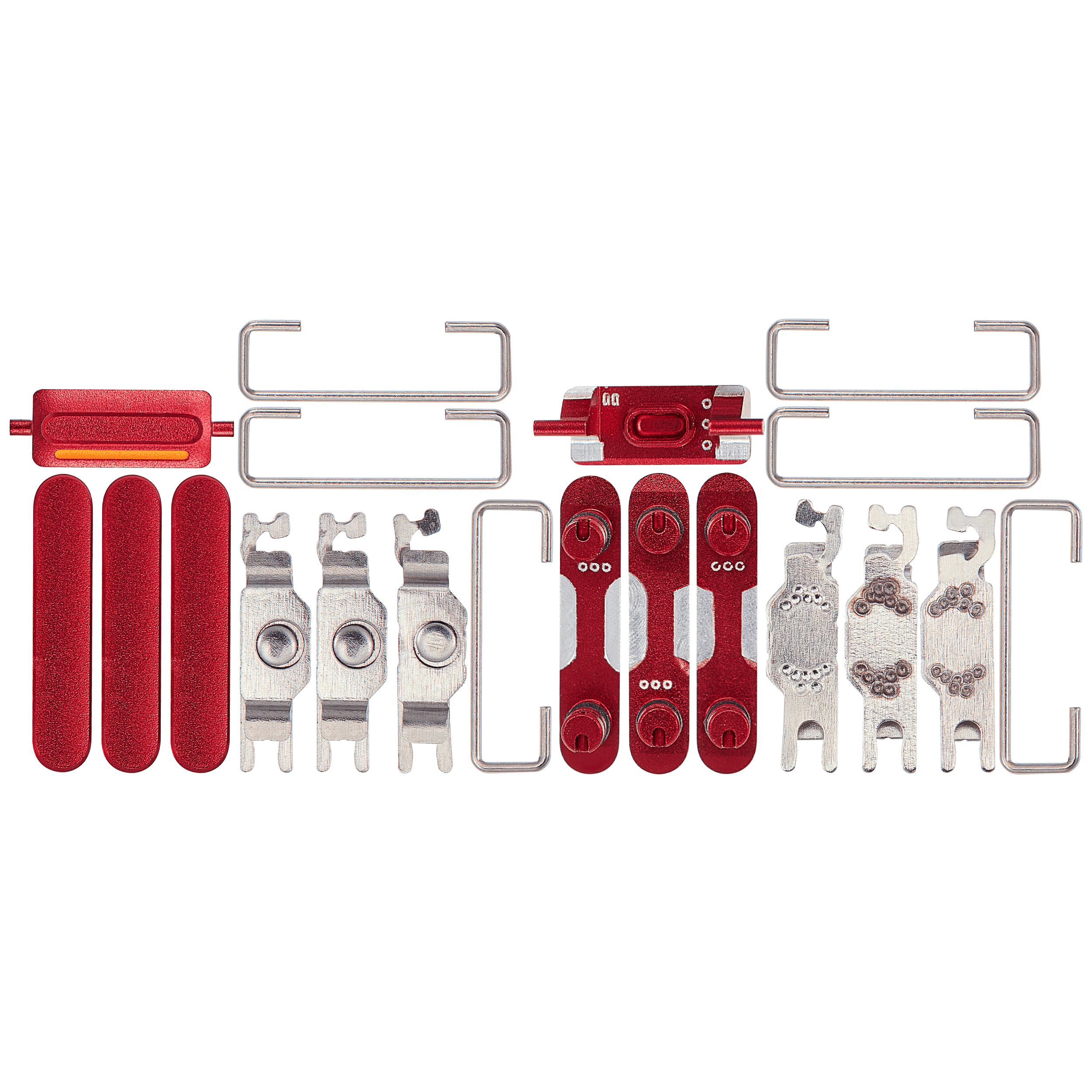 Hard Buttons (Power / Volume / Switch) Compatible For iPhone SE (2020) (Red)