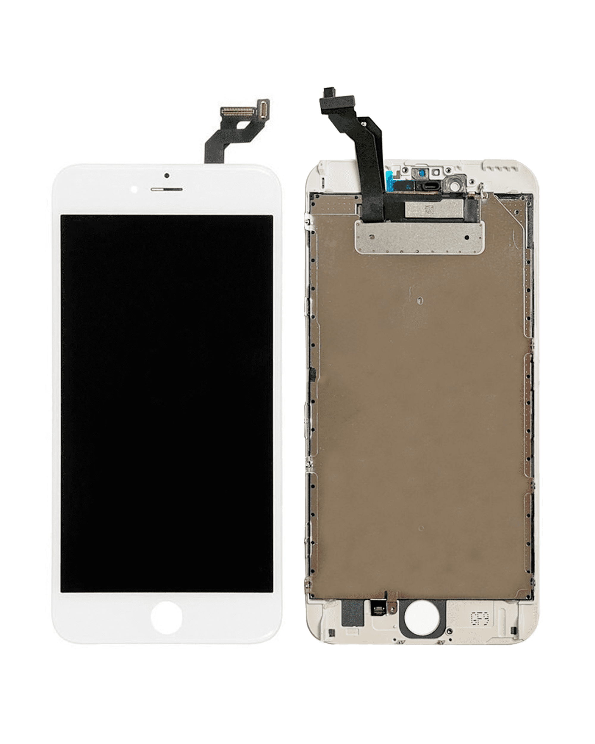 LCD Assembly With Steel Plate Compatible For iPhone 6S Plus (Aftermarket: AQ7) (White)