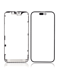 2 in 1 With Frame Included (Front Glass + OCA Pre-Installed) Compatible For iPhone 14 Pro (OCA Master)