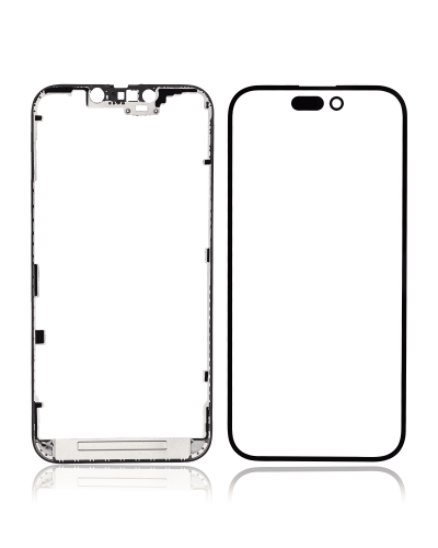 2 in 1 With Frame Included (Front Glass + OCA Pre-Installed) Compatible For iPhone 14 Pro (OCA Master)