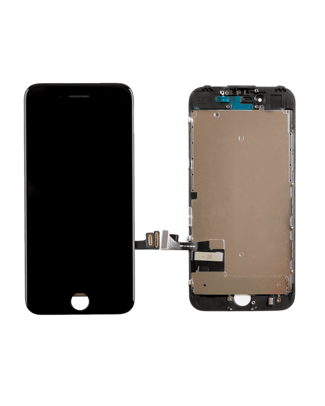 LCD Assembly With Steel Plate Compatible For iPhone 7 (Aftermarket: AQ7) (Black)