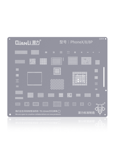 Bumblebee Stencil (QS04) For iPhone X / 8 / 8 Plus (Qianli)