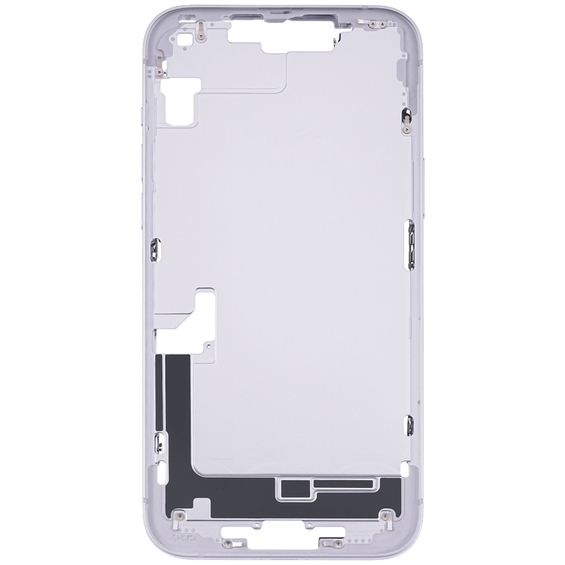 Mid-Frame Housing With Power And Volume Button Compatible For iPhone 14 Plus (US Version) (Used OEM Pull: Grade B) (Purple)
